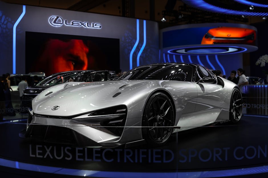 Pearl white Lexus LF-Z Electrified electric concept supercar