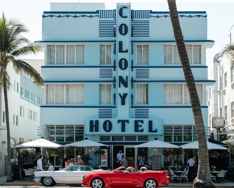 Art Deco Historic Miami - Colony Hotel with Exotic Sports Cars