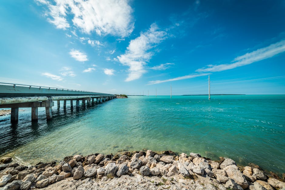 Scenic Overseas Highway bridge with turquoise waters