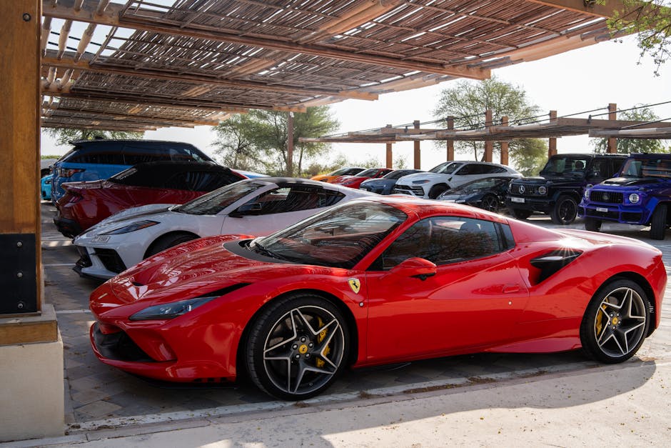 Ferrari F8 Tributo at luxury valet