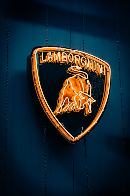 Lamborghini neon night club scene