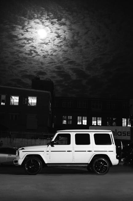 Luxury SUV nightlife scene