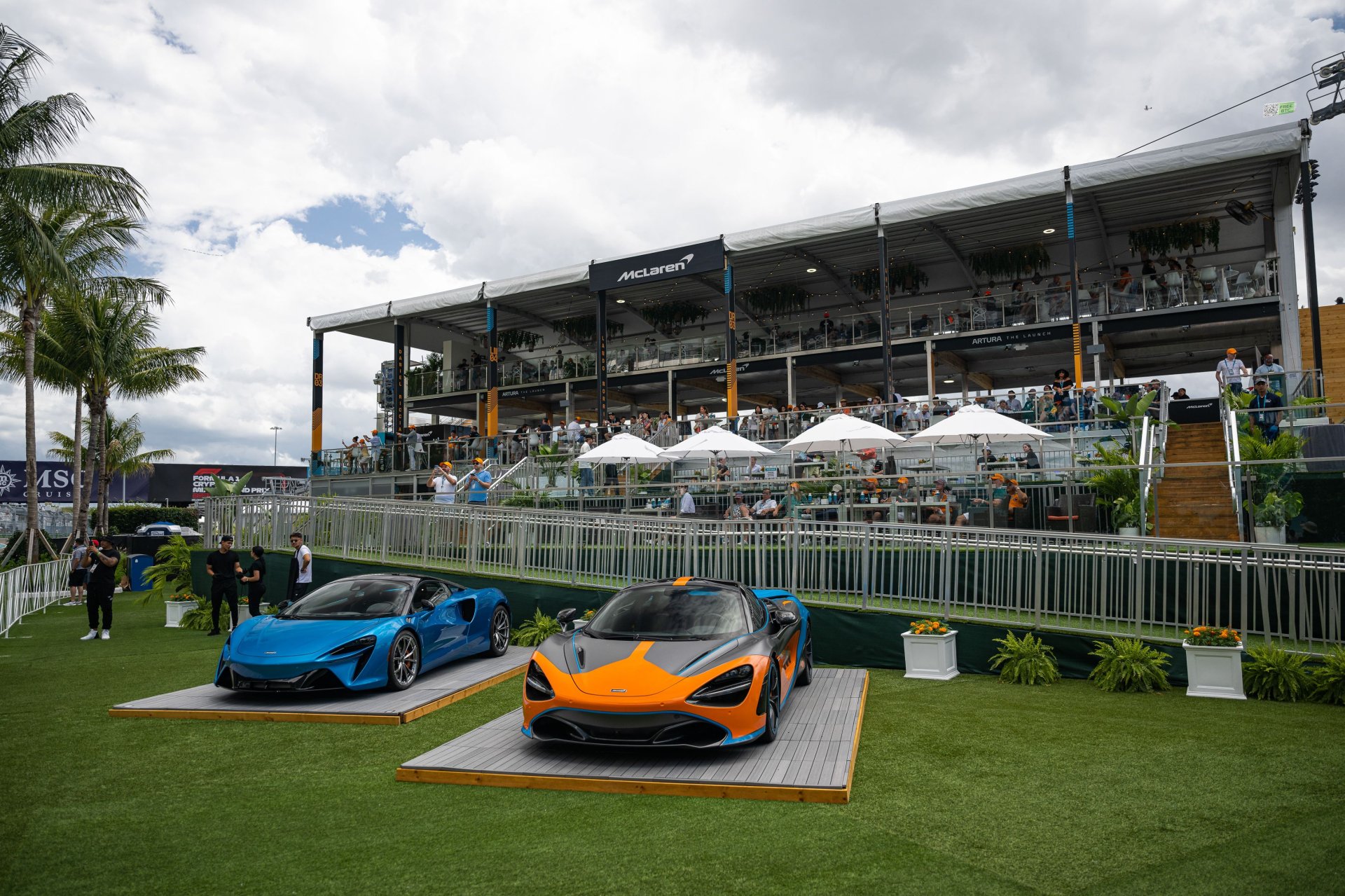 VIP event arrival with exotic car