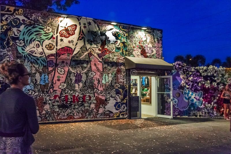 Rolls Royce parked in Wynwood art district Miami
