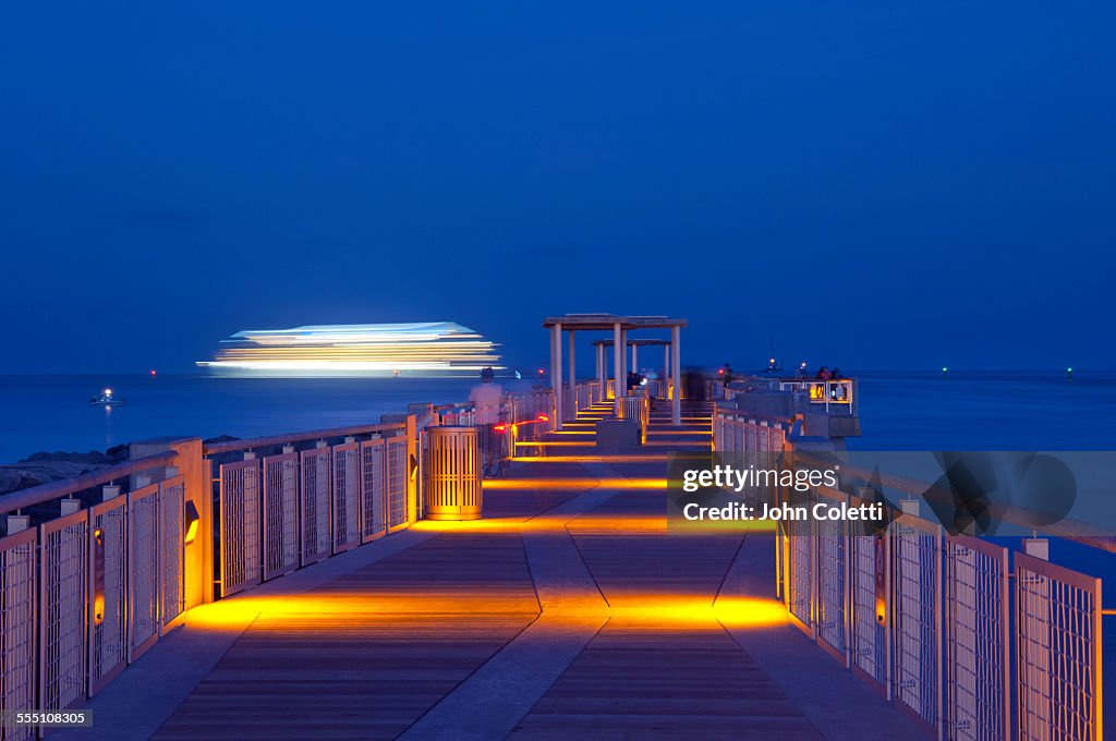 South Pointe Park Miami scenic view at night