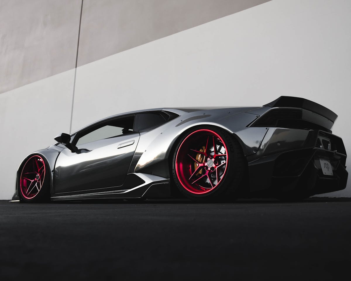 Exotic car arrival moment